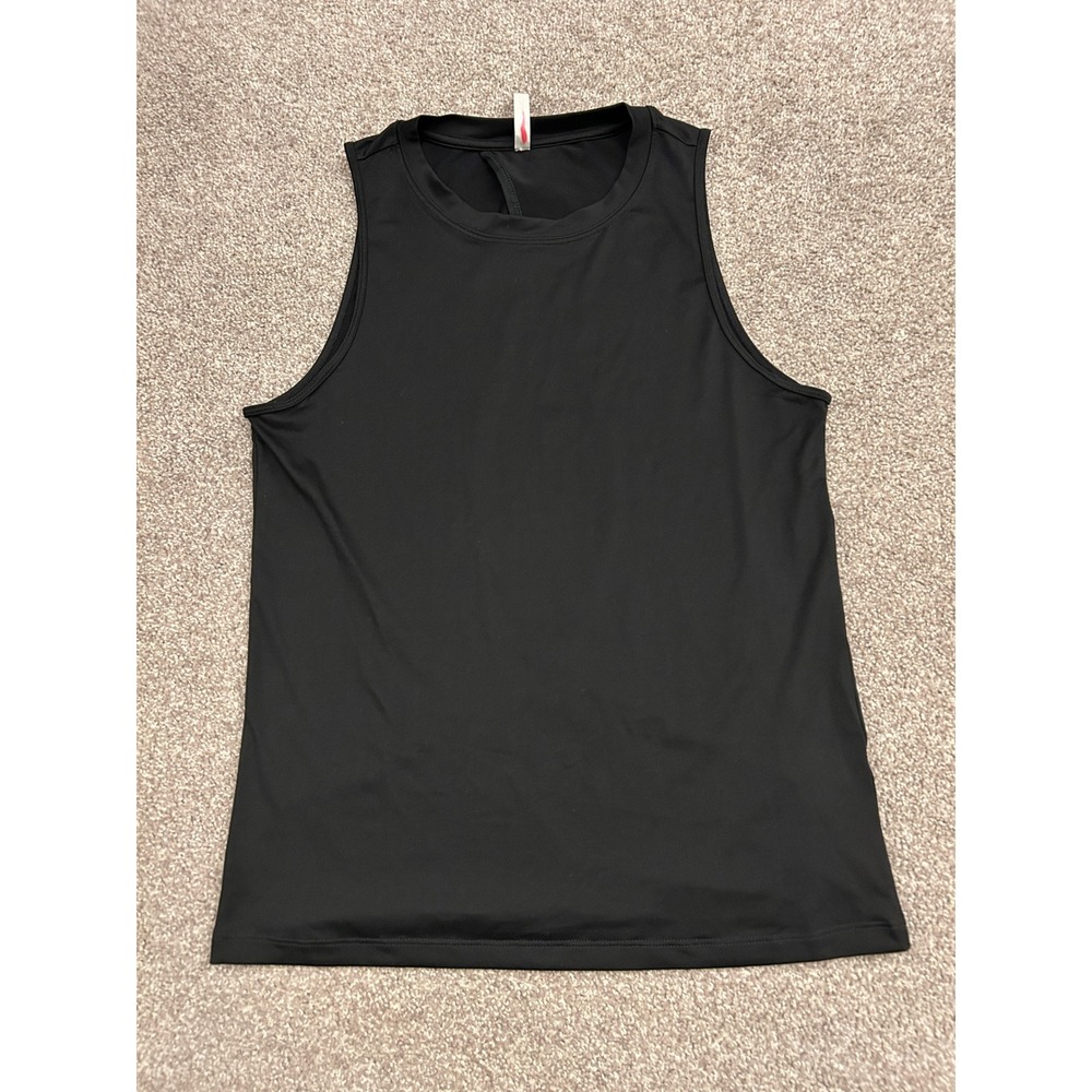 Fabletics Tank Top Womens Small Black Excellent Open Tulip Back Activewear